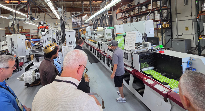 Label King hosted a tour of its facility.
